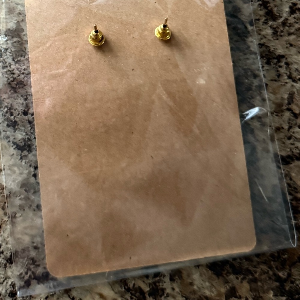 NEW Boutique Ear Art by Stephanie Floral Earrings, Yellow and Blue - Picture 3 of 3